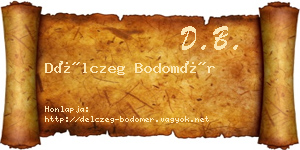 Délczeg Bodomér névjegykártya